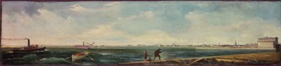 Michigan Avenue from the Eastern Extension of the North Pier, Chicago, 1865 by William J. OBrien